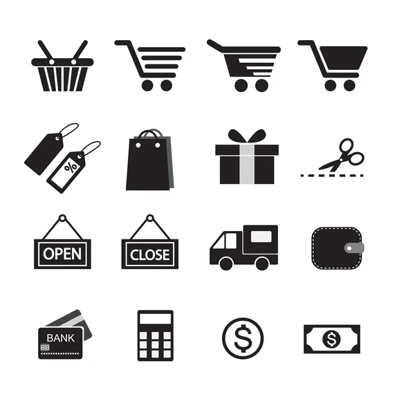 Shopping Icon Set. — Stock Vector