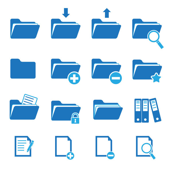 Vector folder icon set