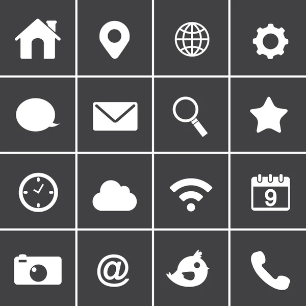 Vector basistoepassing web Icons — Stockvector