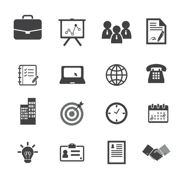 Iconos de oficina y negocios — Vector de stock