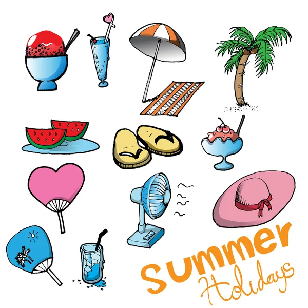 Summer icon set — Stock Vector