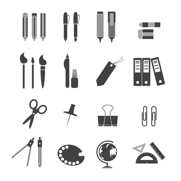 Stationery icons — Stock Vector