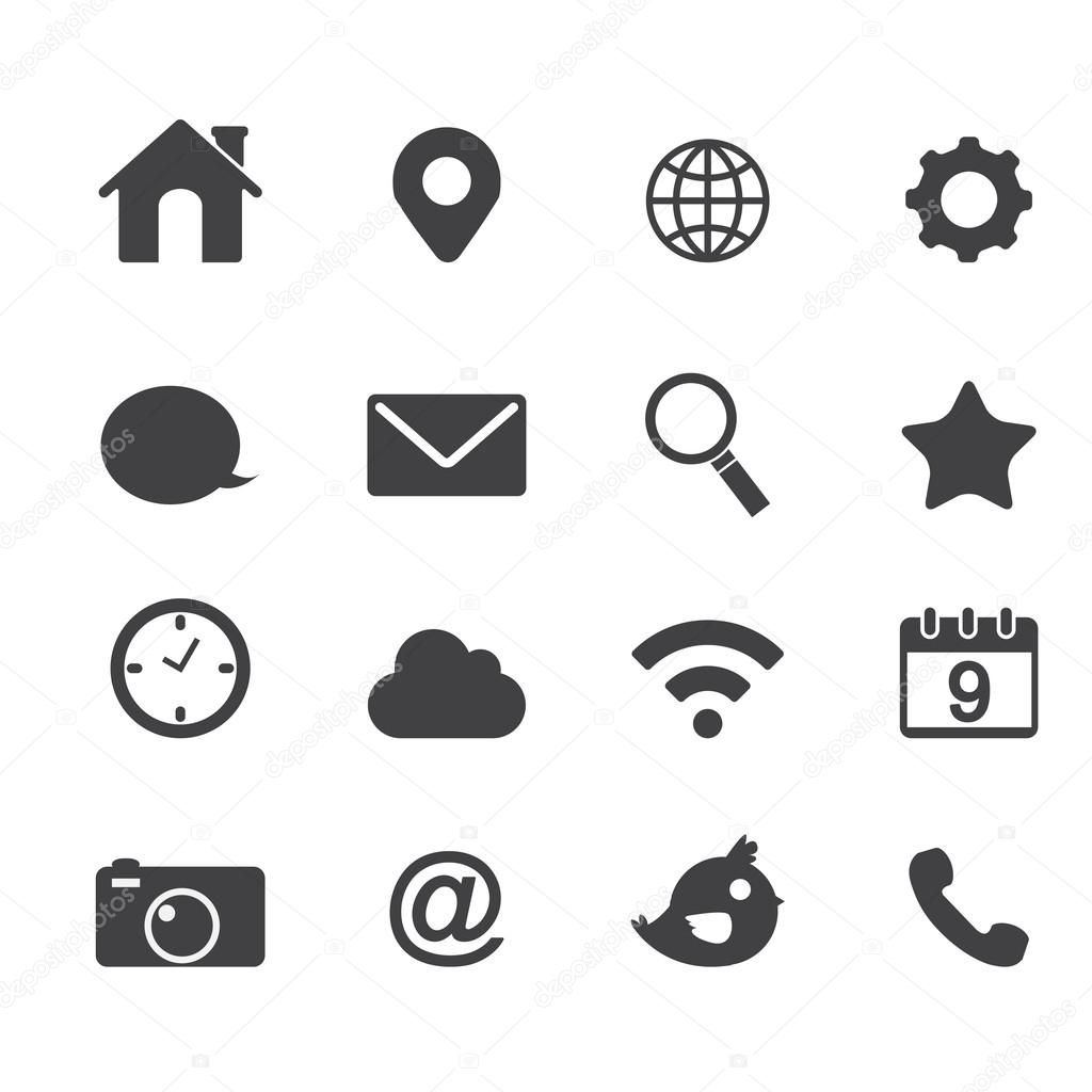 Vector basic application web Icons