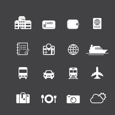 seyahat ve tatil simgeler