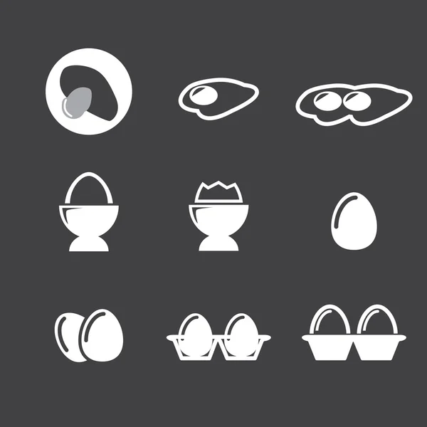 Egg icon set — Stock Vector