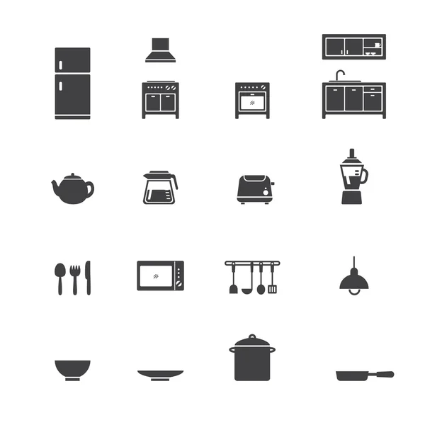 Keuken pictogram set — Stockvector