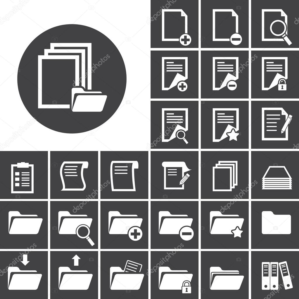 Folder and paper icon