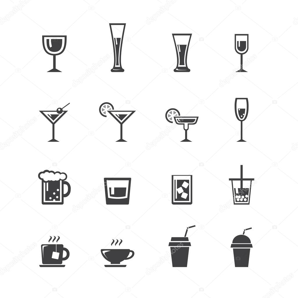 Vector.drink icon set