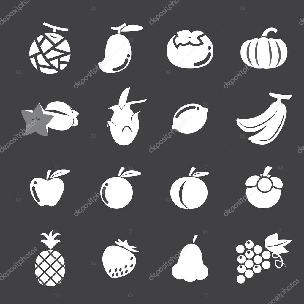 Fruit icon set