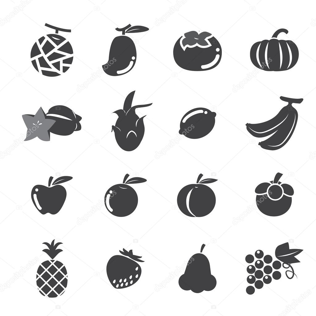 Fruit icon set