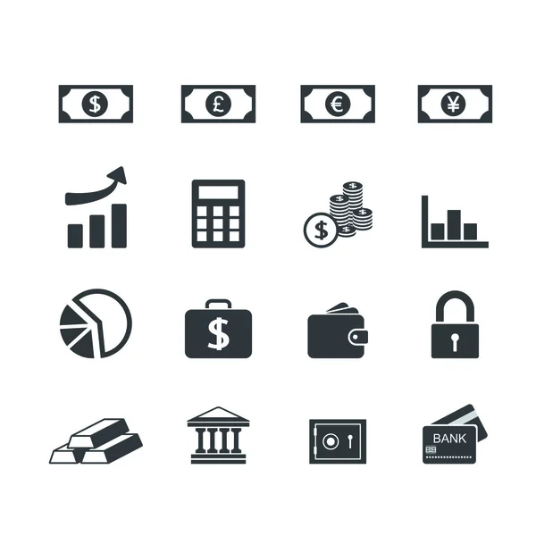 Conjunto de iconos financieros — Vector de stock