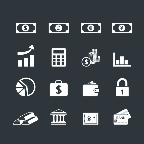 Conjunto de iconos financieros — Vector de stock