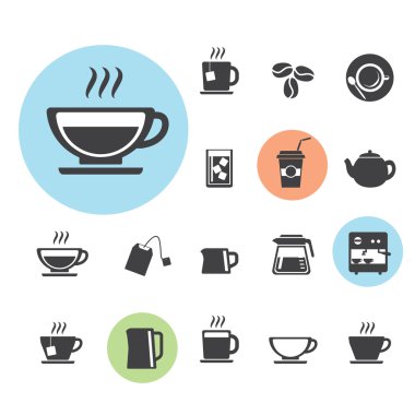 123-2Coffee and Tea  icon set clipart