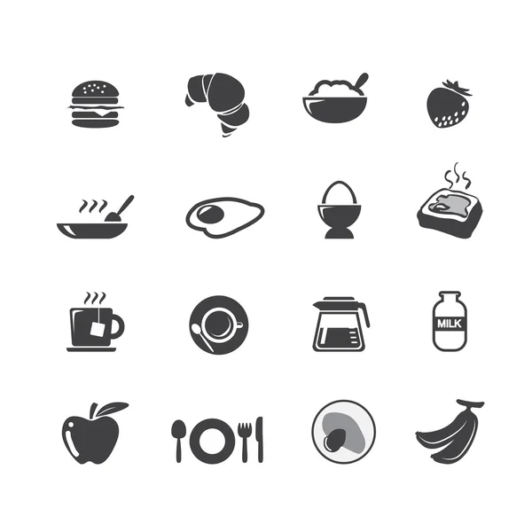 Iconos de desayuno — Archivo Imágenes Vectoriales
