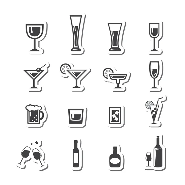 Conjunto de iconos de Vector.drink — Vector de stock