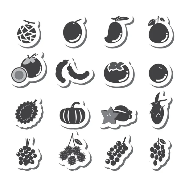 Fruit pictogrammenset — Stockvector