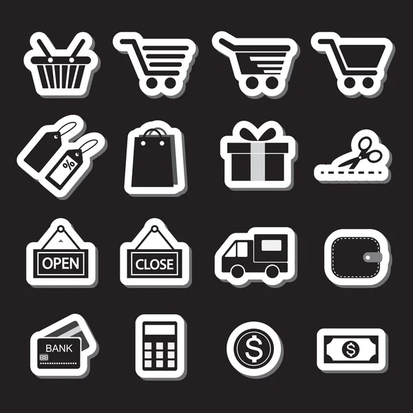 Conjunto de ícones de compras. Série Simplus — Vetor de Stock