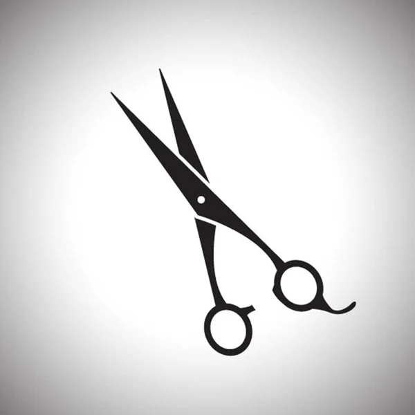 男子用剪刀和梳子美发沙龙的黑色标志 — 图库矢量图片