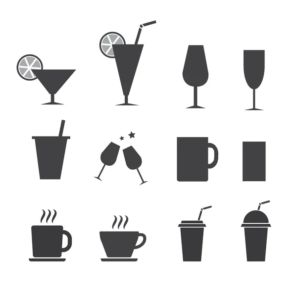 Vektor Drinks Symbole gesetzt — Stockvektor
