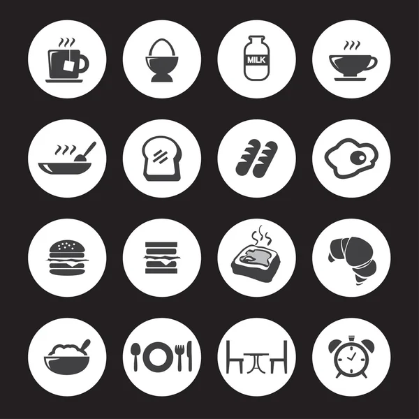 122-2breakfast iconos — Vector de stock