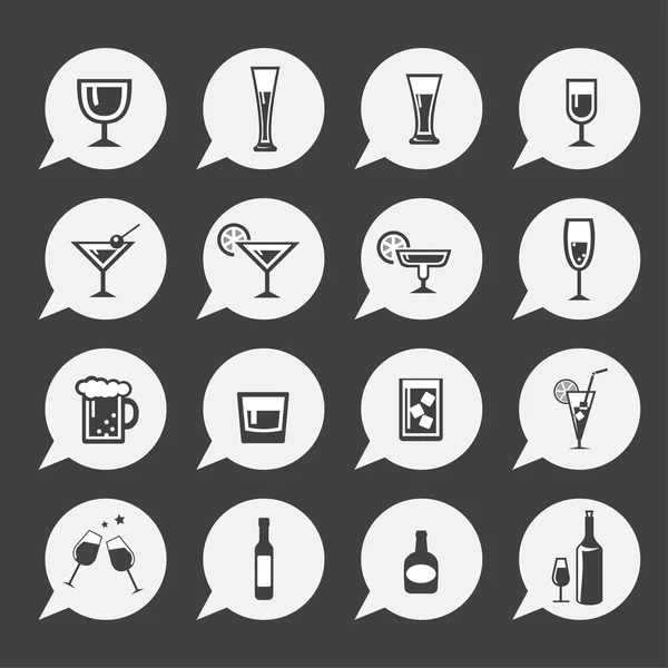 Vector.drink icon set — Stock Vector