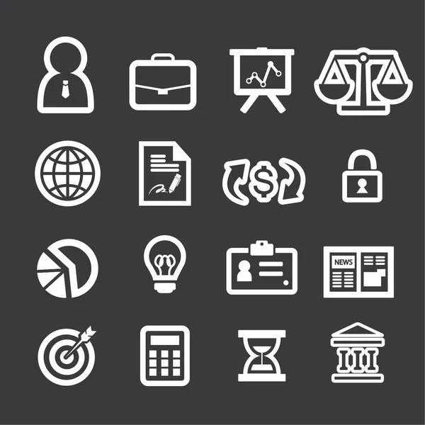 Zakelijke financiën icons set — Stockvector