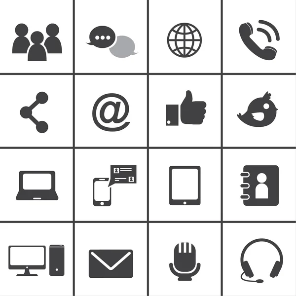 Icônes de communication — Image vectorielle