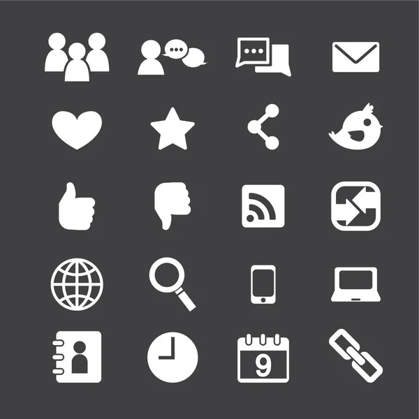 Social Media icons — Stock Vector