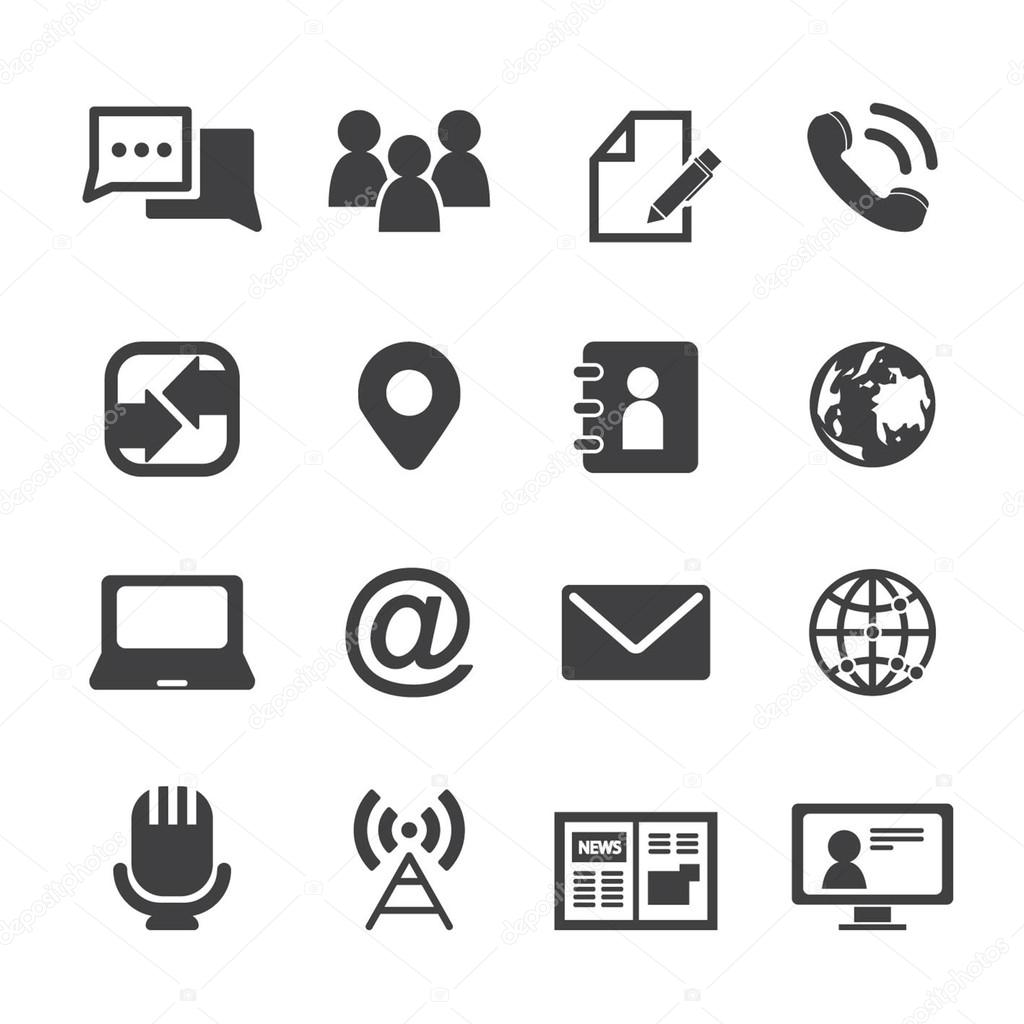 Media and communication icons 