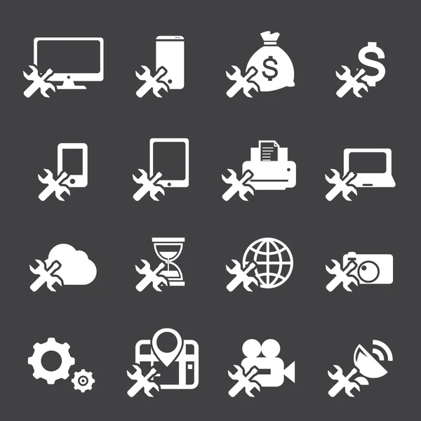 Wrench icons set — Stock Vector