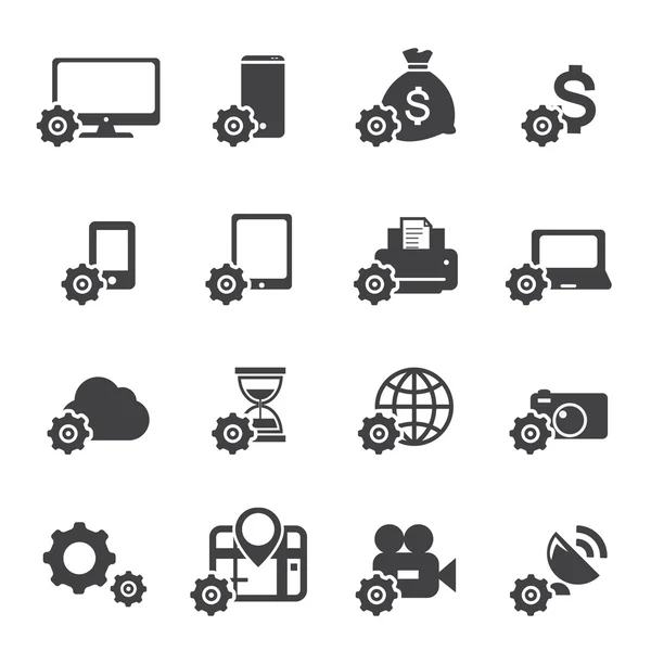 Setting icon set — Stock Vector