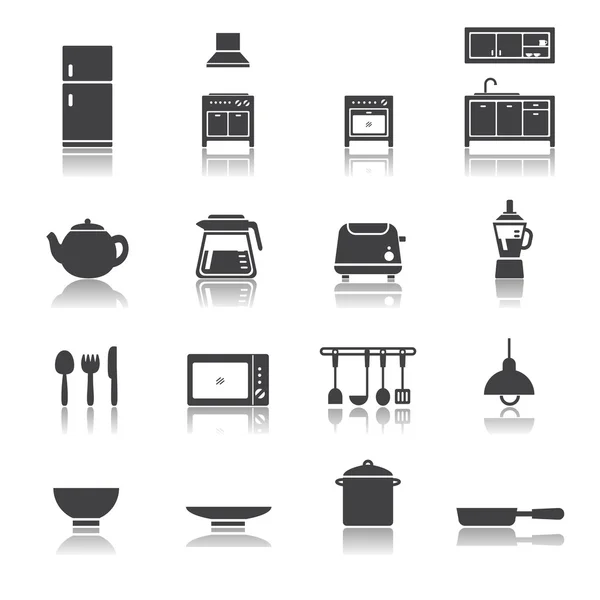 Zestaw ikon kuchennych — Wektor stockowy