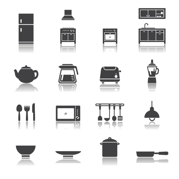 Set de iconos de cocina — Vector de stock