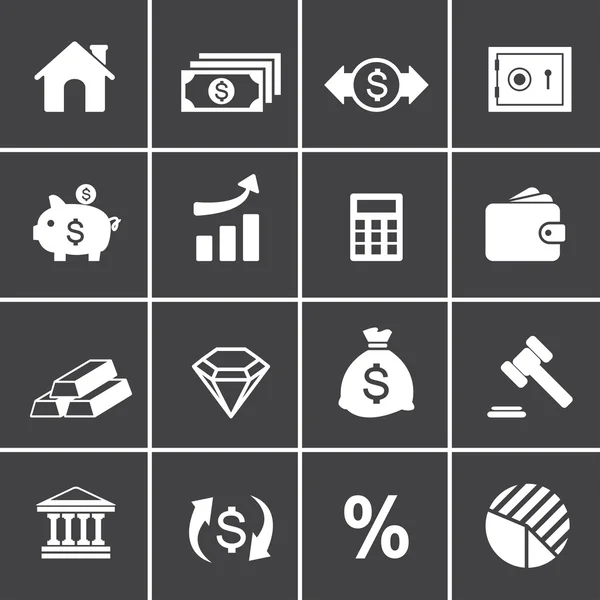 Iconos de inversión financiera — Vector de stock