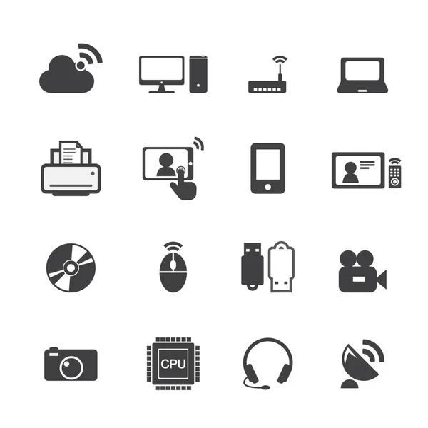 Technology icons — Stock Vector