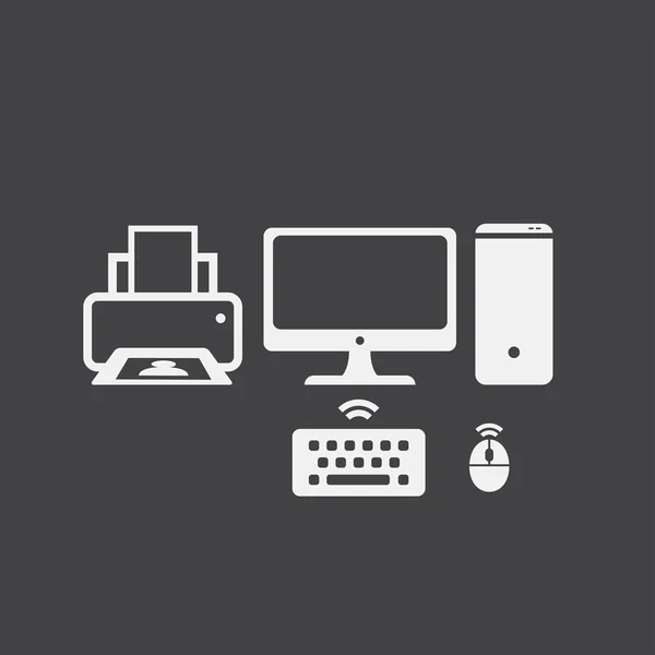 Pictogram voor computer instellen — Stockvector