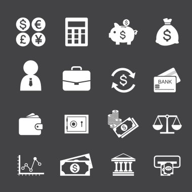 Finans ve para Icon set