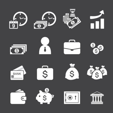 para ve Finans Icon set