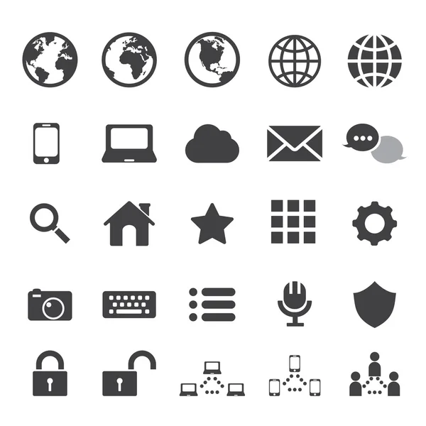 Pictogram Internet en communicatie — Stockvector