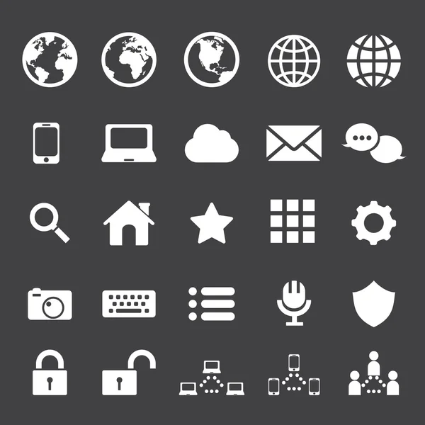 Pictogram Internet en communicatie — Stockvector