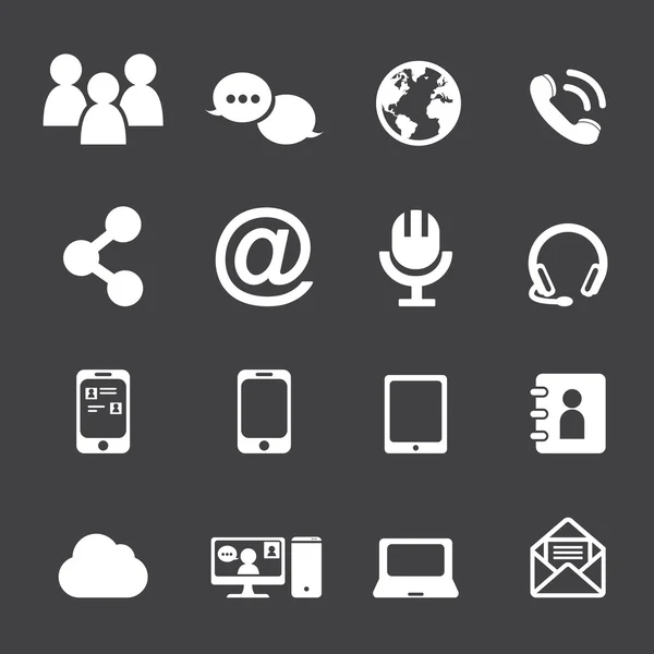 Communicatie-iconen — Stockvector