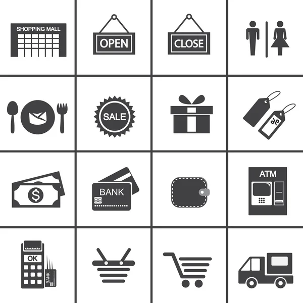 Shopping icon set — Stock Vector