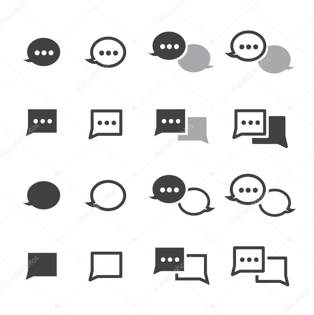 Speech bubble icons