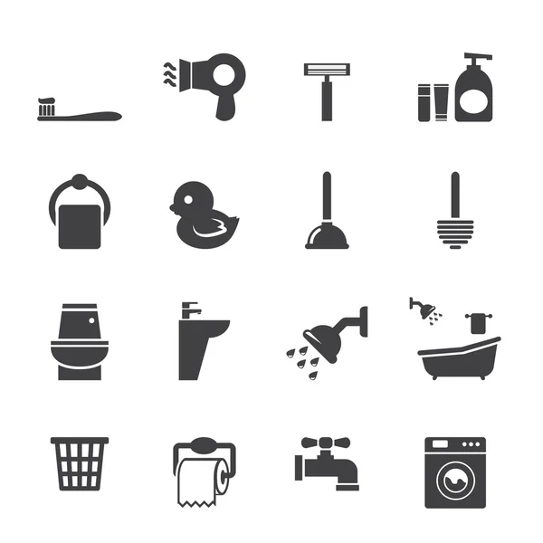 Set di icone da bagno — Vettoriale Stock