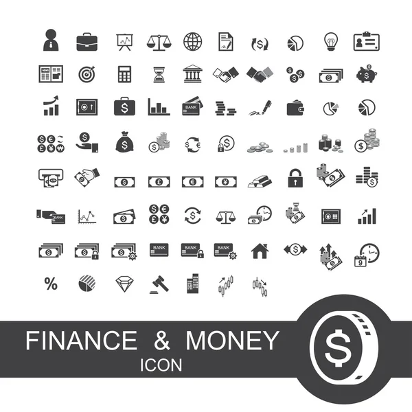 Finances et icône de l'argent — Image vectorielle