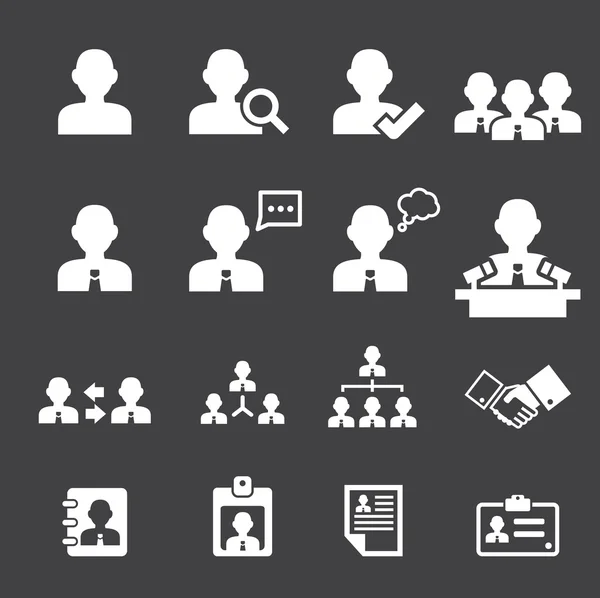 Personas de negocios y usuarios icono — Vector de stock