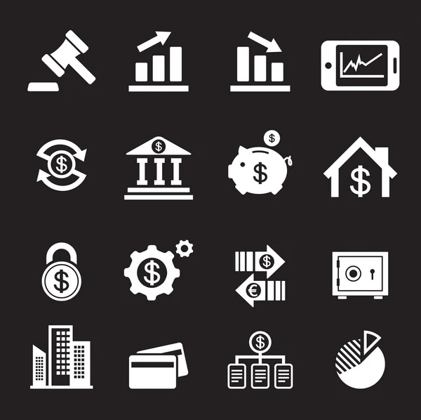 Pictogram bedrijfsleven en financiën — Stockvector