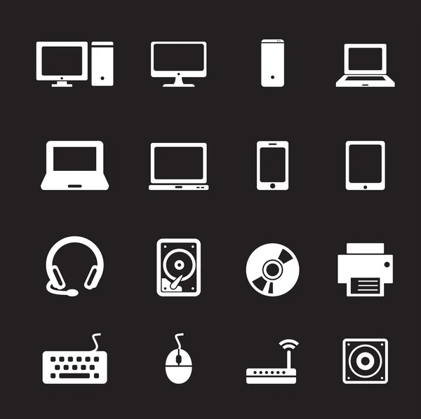 Iconos del dispositivo de comunicación — Archivo Imágenes Vectoriales