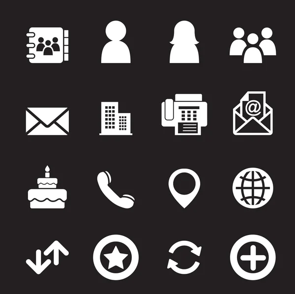 Iconos de Contacto — Vector de stock