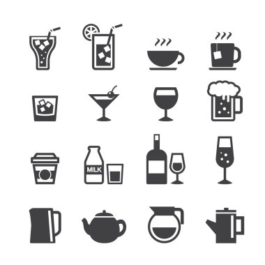 Drink icon set clipart